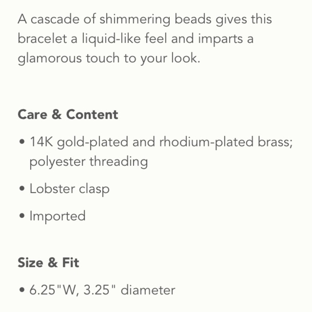 Anthropologie waterfall beaded mesh bracelet - Picture 4 of 4